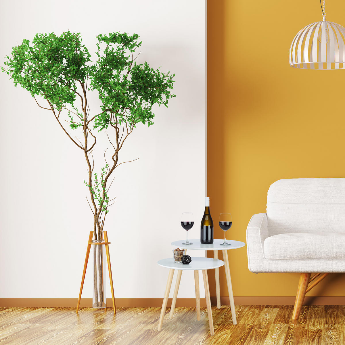 2xBEISTELLTISCH - Multicolor, Holz/Holzwerkstoff (47.5/47.5/47cm) - Relaxdays