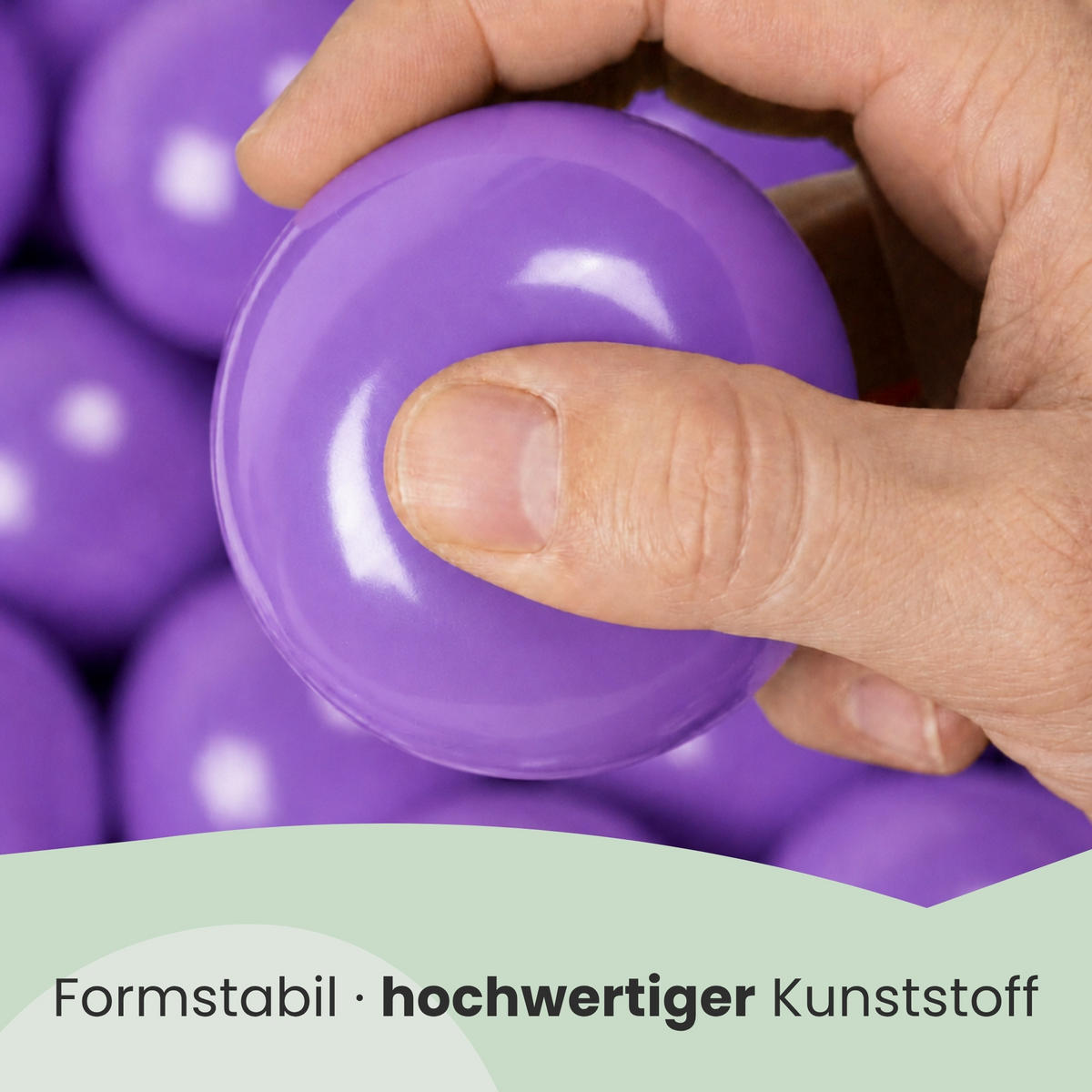 BÄLLEBAD-BÄLLE 50 Stück, Lila, 5.5 cm - Lila, Kunststoff (5.5/5.5/5.5cm) - Littletom