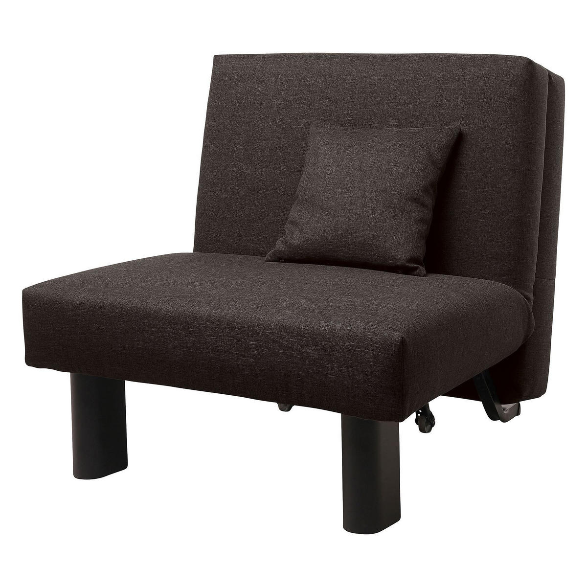 FALTSESSEL Kalomira Bezug Flachgewebe Metall schwarz / schoko - Braun, Kunststoff (100/85/85cm) - 58aufmkessel