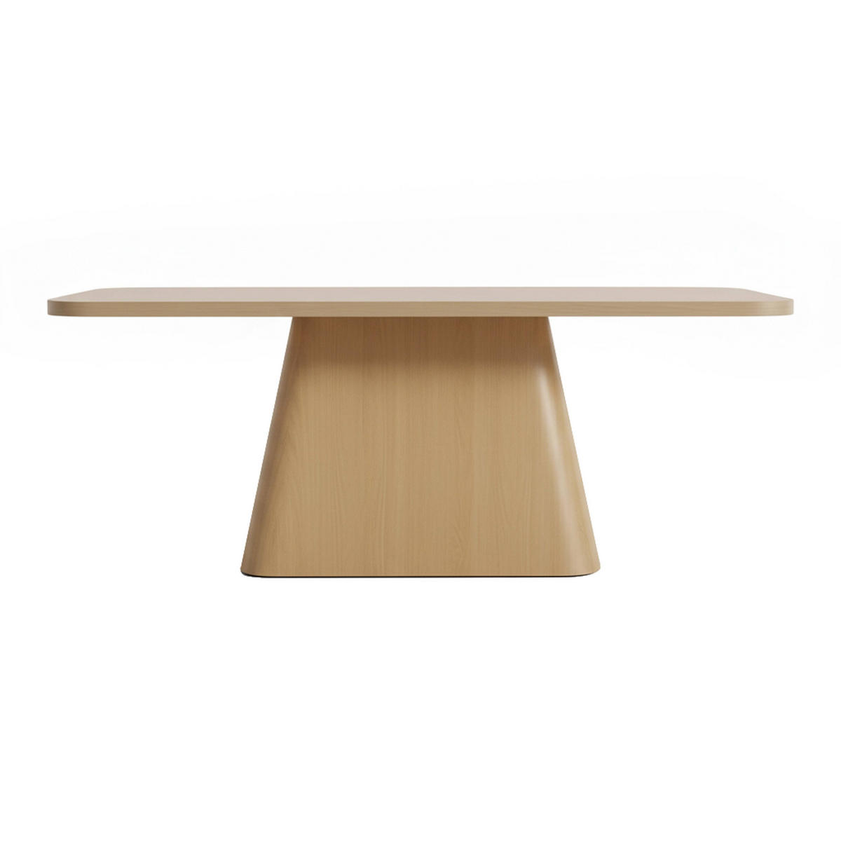 ESSTISCH, helles Holzeffekt - Beige, Holz (90/180/75cm) - Oviala