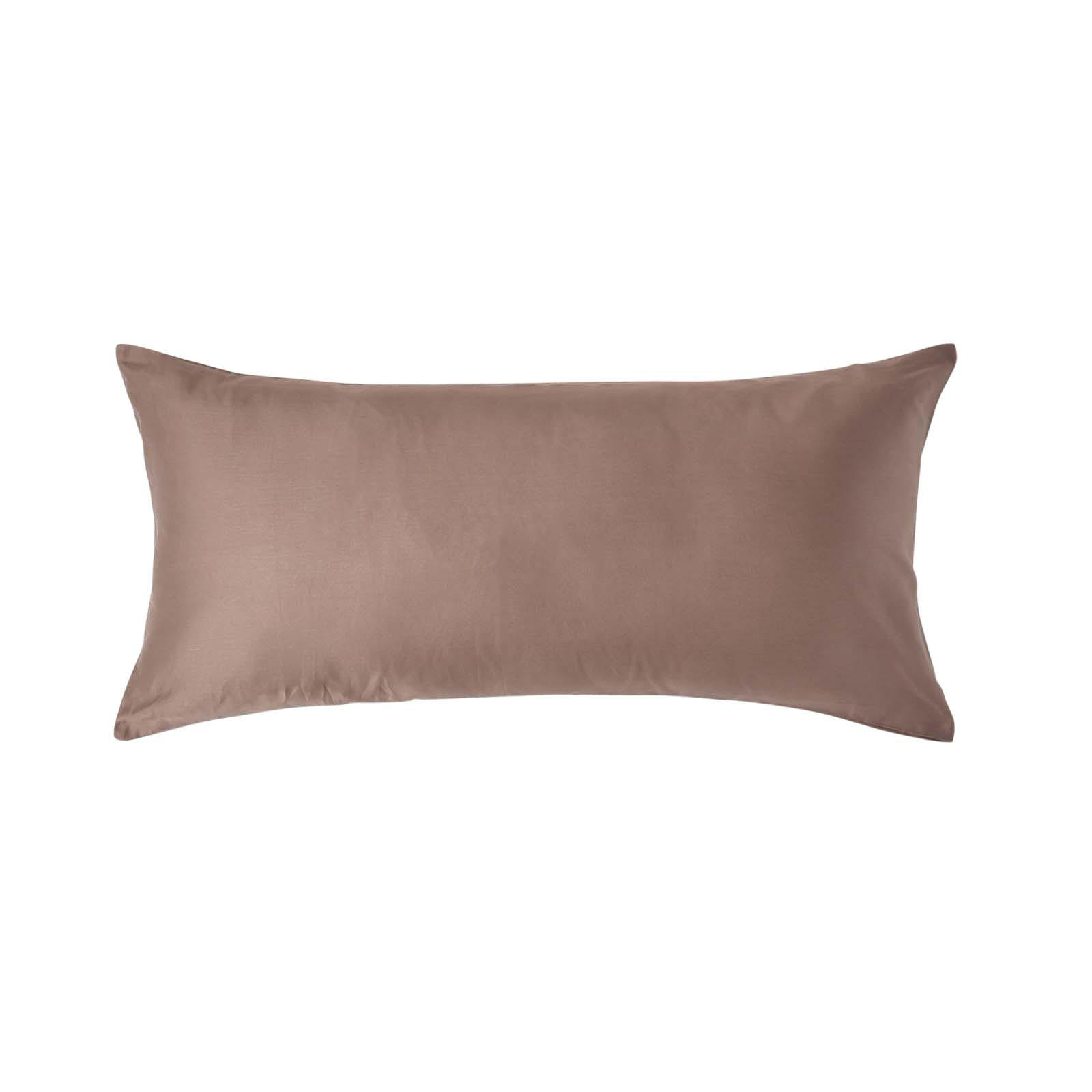 BIO-KISSENBEZUG Satin, Fadendichte 400 - Braun, Textil (40/80cm) - Homescapes