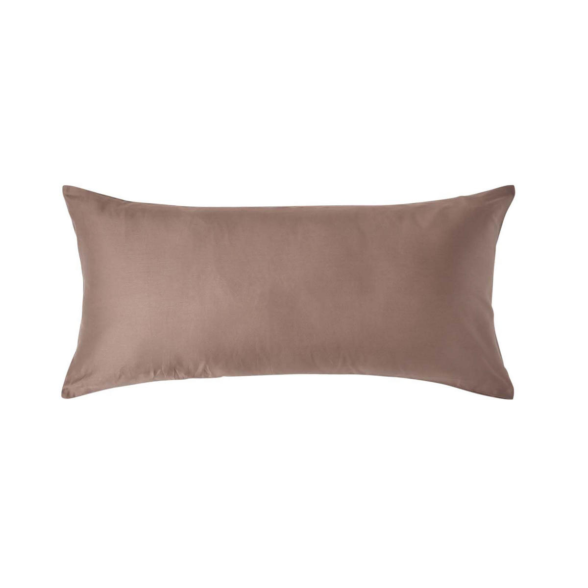 BIO-KISSENBEZUG Satin, Fadendichte 400 - Braun, Textil (40/80cm) - Homescapes