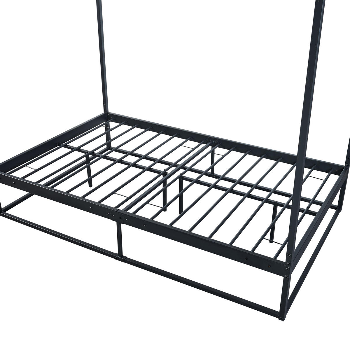 HIMMELBETT Kristianstad - Schwarz, Metall (120/200cm) - [en.casa]