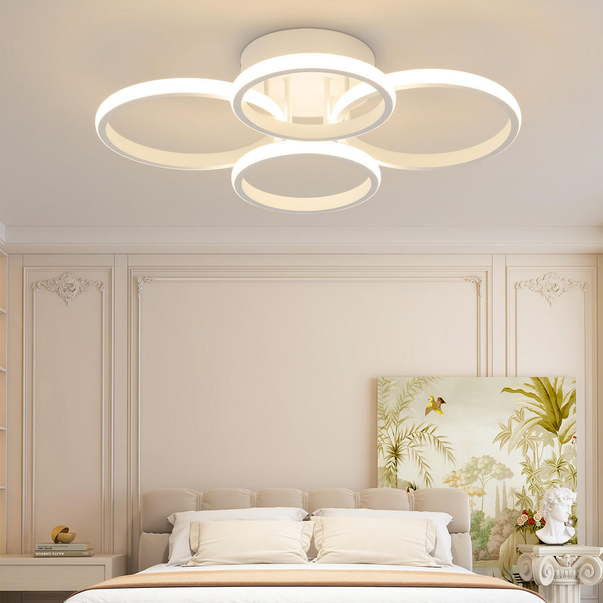 LED-DECKENLEUCHTE Xalvor 41.5/52.5/11.8 cm - Weiß, Metall (52.5/41.5/11.8cm) - ZMH