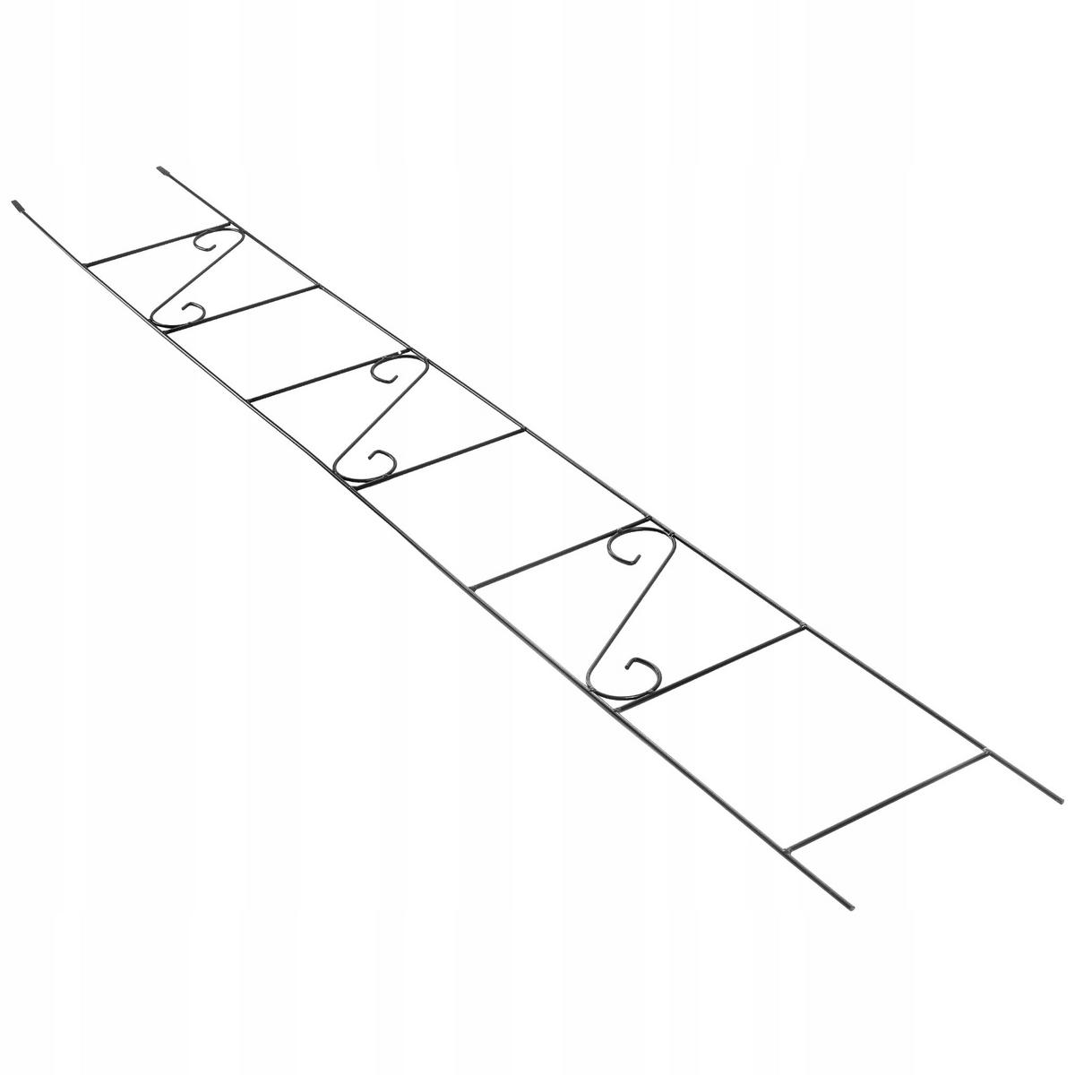 BLUMENGITTER, 26 x 211 cm, Schwarz - Schwarz, Metall (26/211cm) - KADAX