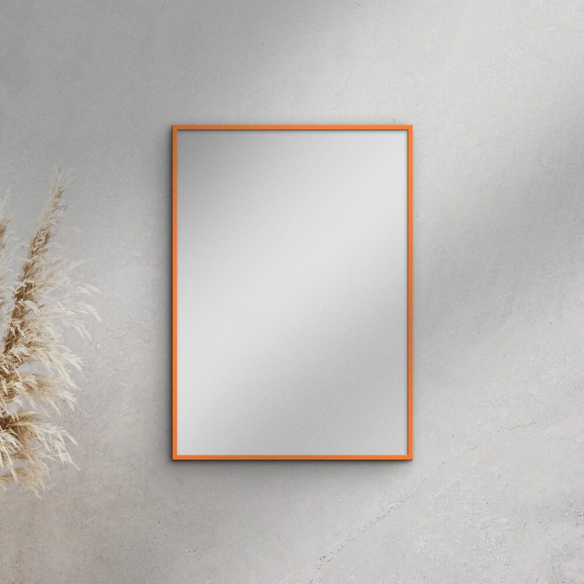 SPIEGEL - Orangenfarbenes Holz - Orange, Holz/Papier (40/50/2cm) - Poster&Frame