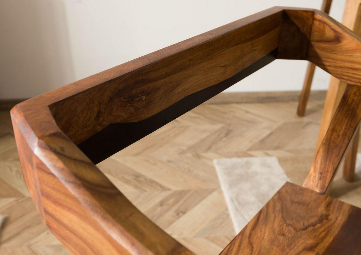 STUHL Massivholz 45 x 51 x 76 cm dunkelbraun ANCONA #200 - Dunkelbraun, Holz (45/76/51cm) - Massivmoebel24