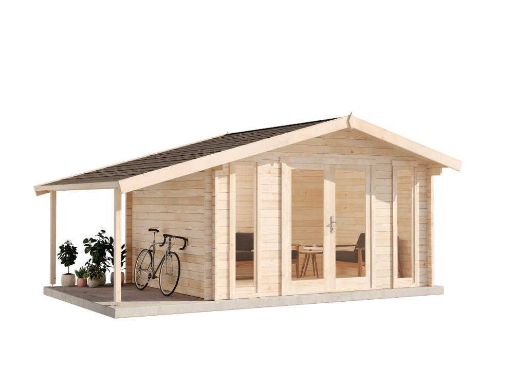 Alpholz Gartenhaus Natur 549x245x350 cm