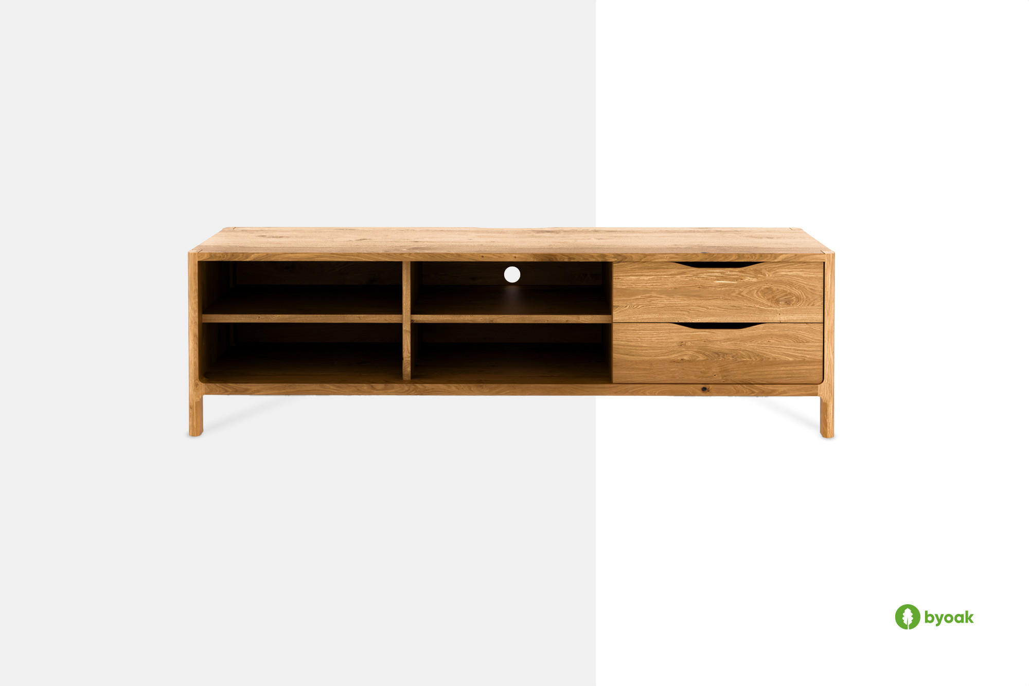 TV-SCHRANK PAUL Kernbuche - Kernbuche, Holz (160/48/50cm) - byoak