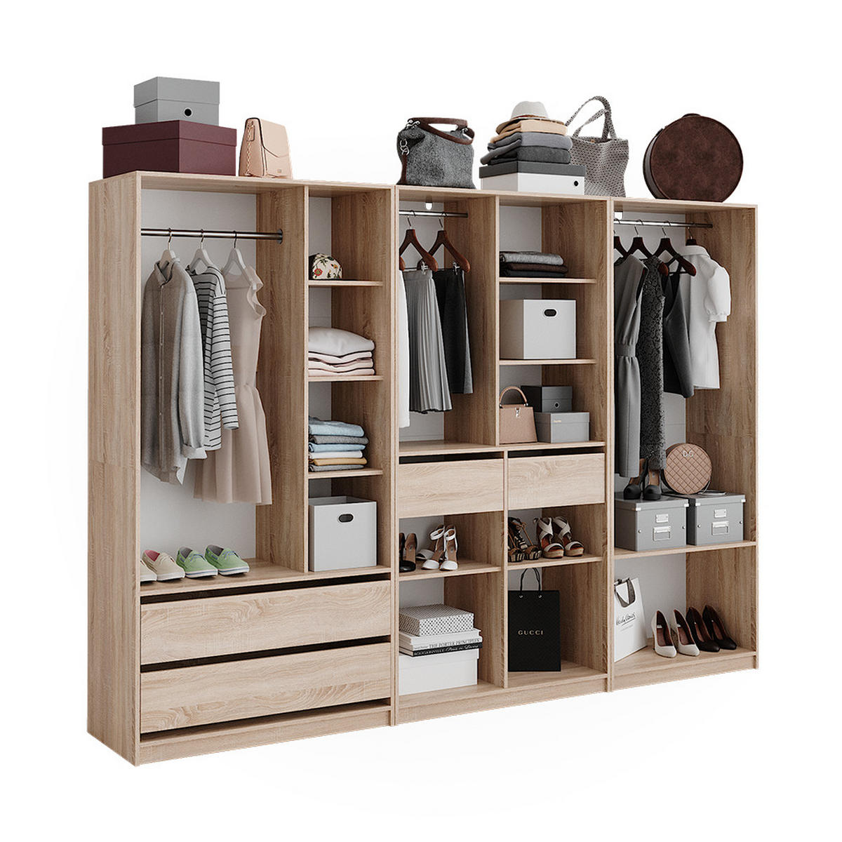 ŠATNÍ SKŘÍŇ Elmo Sonoma - Sonoma dub, kompozitní dřevo (280/200/50cm) - Vicco