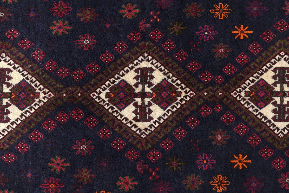 ORIENTTEPPICH handgeknüpft Afshar Blau 242/174 cm Schurwolle - Blau, Textil (174/242cm) - Looma