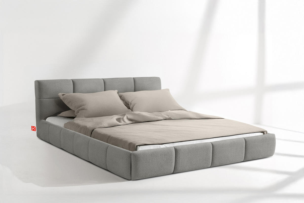 POLSTERBETT ALTOS, grau - Grau, Holz/Holzwerkstoff (180/200cm) - KONSIMO®