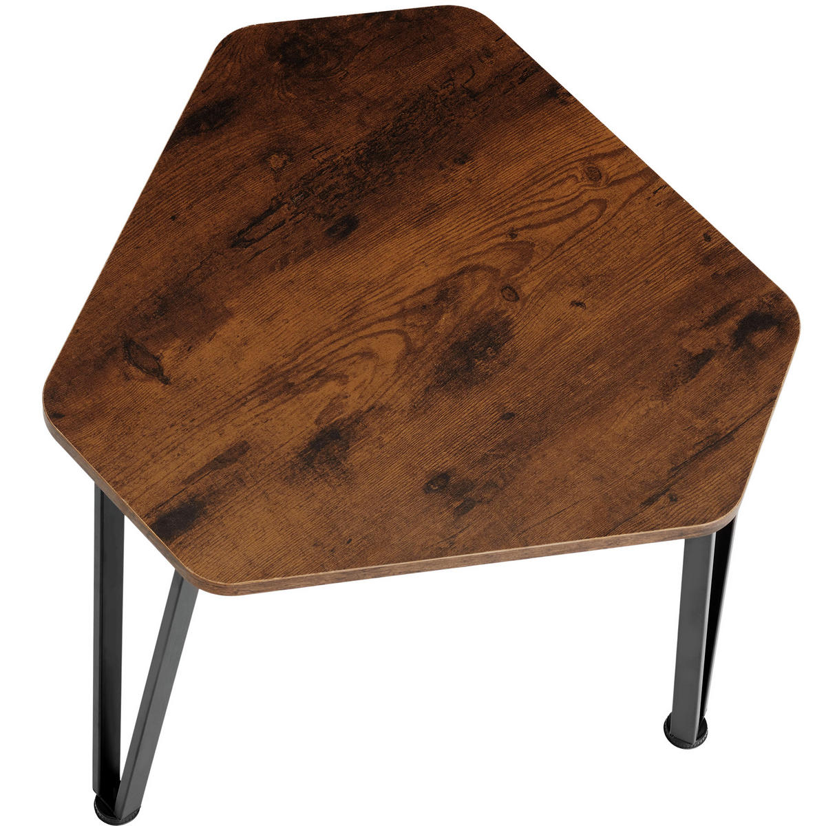 BEISTELLTISCH-SET Torquay,stapelbar,Industrial Holz dunkel, rustikal - Rostfarben, Holzwerkstoff (58.7/52/45.5cm) - tectake