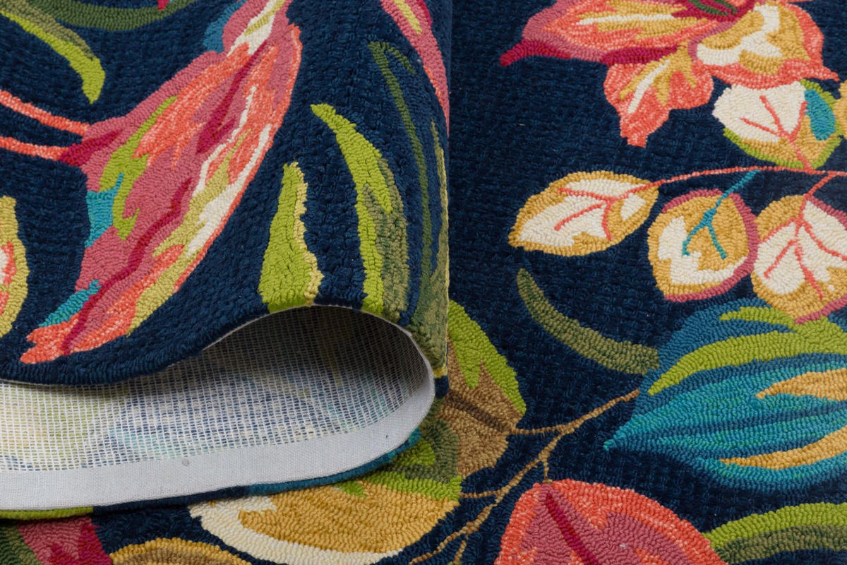 OUTDOORTEPPICH Rosetta 180x180 cm - Anthrazit, Textil (180/180cm) - Gino Falcone