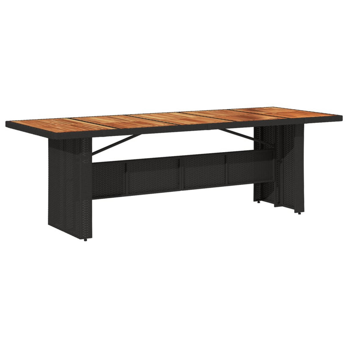 GARTEN-ESSGRUPPE 11Er Set Mit Kissen Schwarz Poly Rattan - Schwarz, Kunststoff - vidaXL