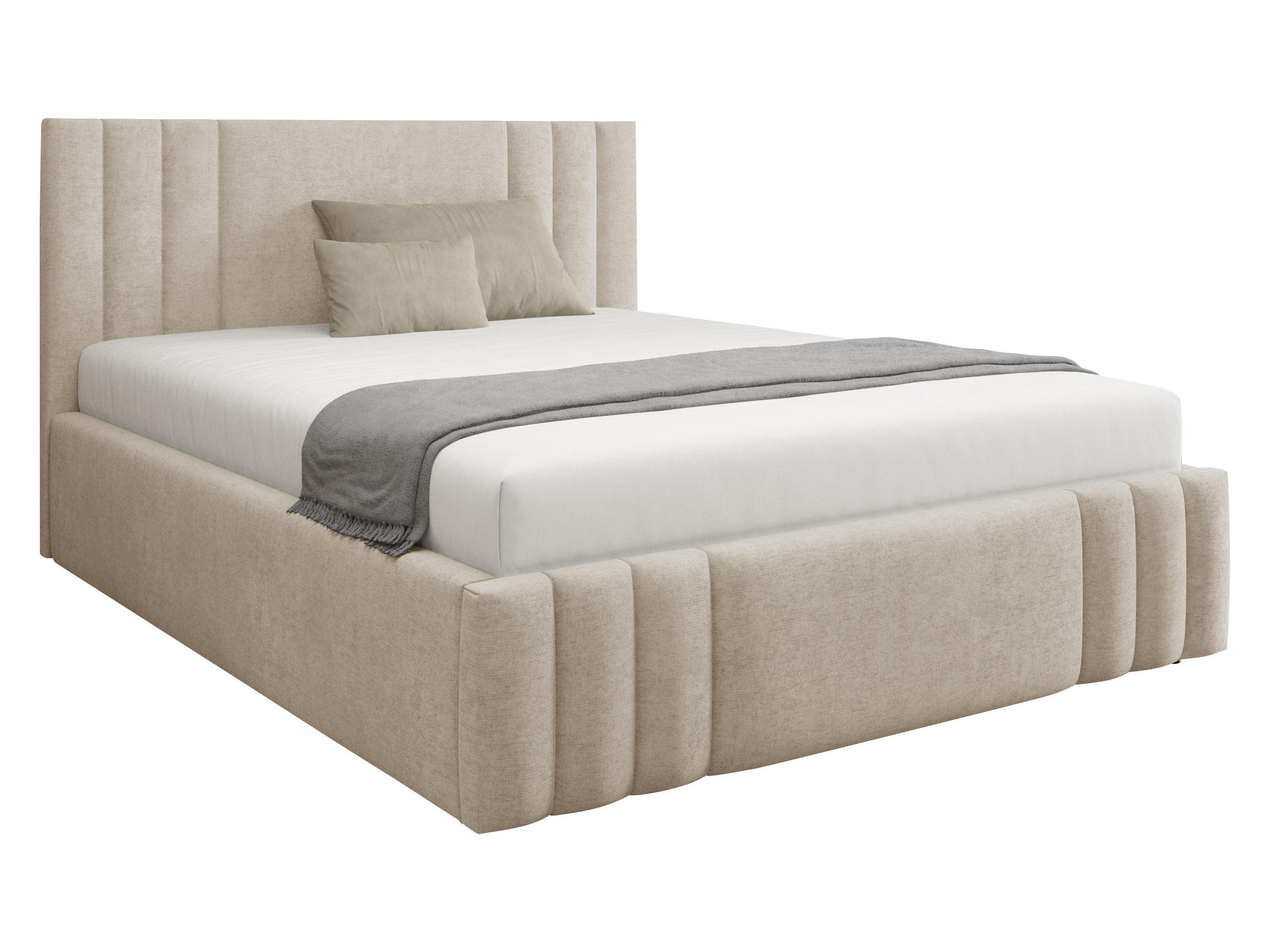 POLSTERBETT Ribo - Naturfarben, Holz/Textil (180/200cm) - MIRJAN24