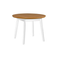 ESSTISCH Oslo 4, 100-130 cm, eiche - Wildeiche/Weiß, Holz (130/100/75cm) - Leaf Design