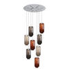 GALERIELEUCHTE Velo 8-flammig Mehrfarbig Ø 18cm - Multicolor/Weiß, Glas (18/18/33cm) - s.luce