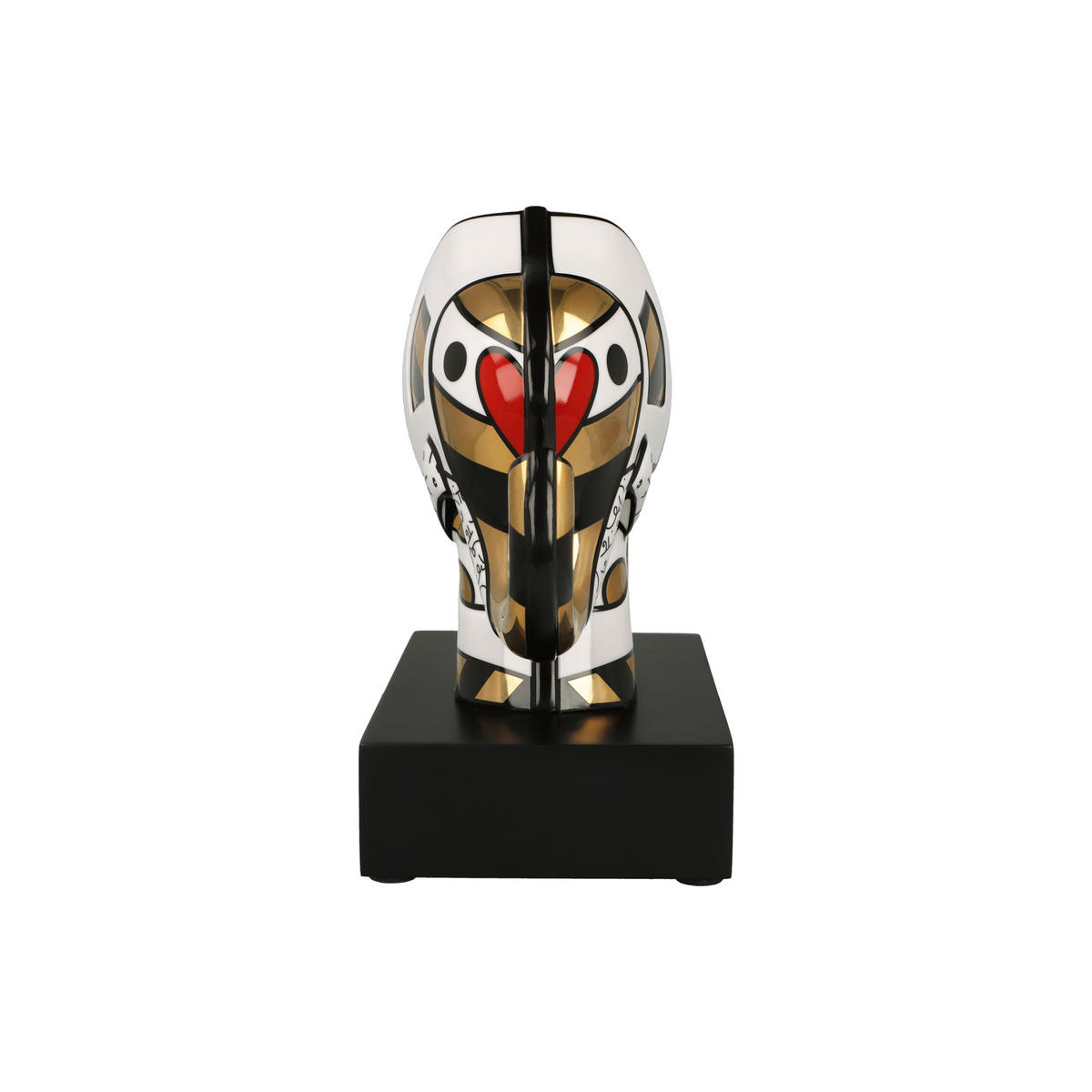 DEKOFIGUR Romero Britto - Golden Great India 2, Porzellan, Gold, 22 cm - Goldfarben, Keramik (12/22/22.5cm) - Goebel