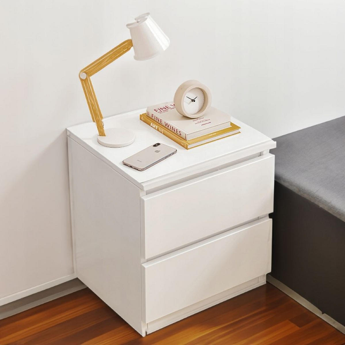 NACHTTISCH, weiß 41/30/32 cm - Weiß, Holzwerkstoff (41/30/32cm) - Rexo