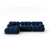 MODULARES-ECKSOFA links Bellis aus Samt königsblau 4 Sitzplätze - Blau, Textil (122/285cm) - Micadoni