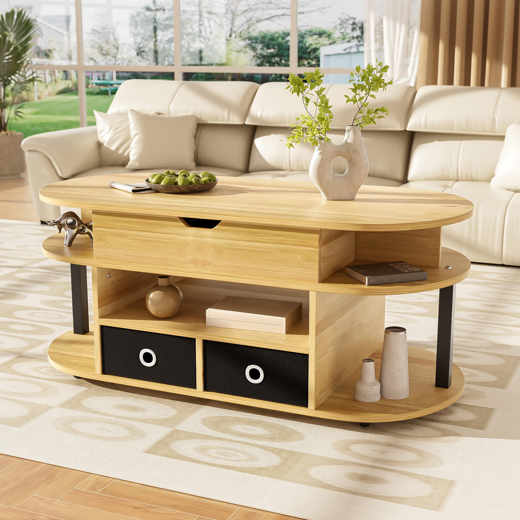 COUCHTISCH Brown 105/50/45 cm - Braun, Holz (105/50/45cm) - Urban Meuble