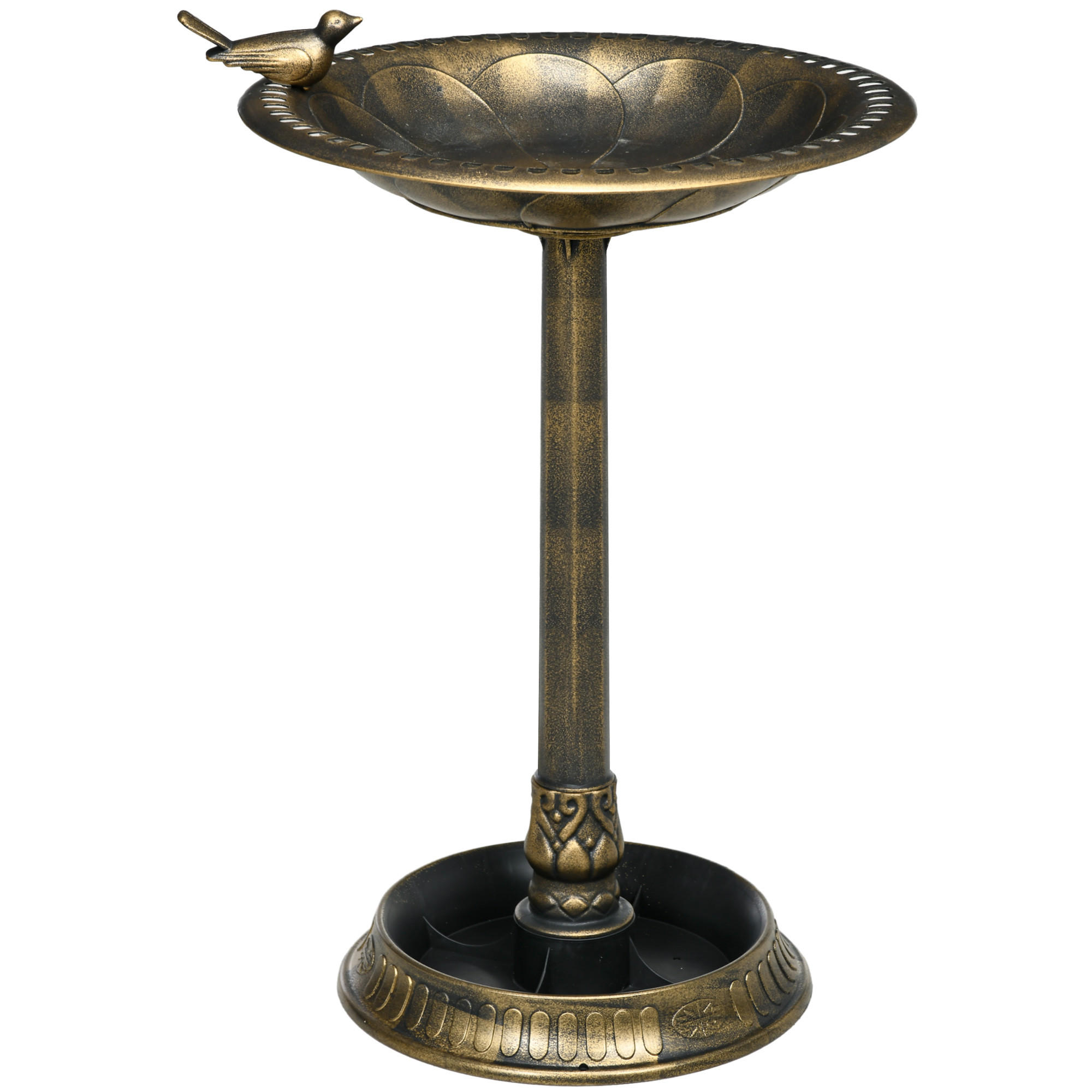 Outsunny Vogeltränke Bronze 50x72x50 cm