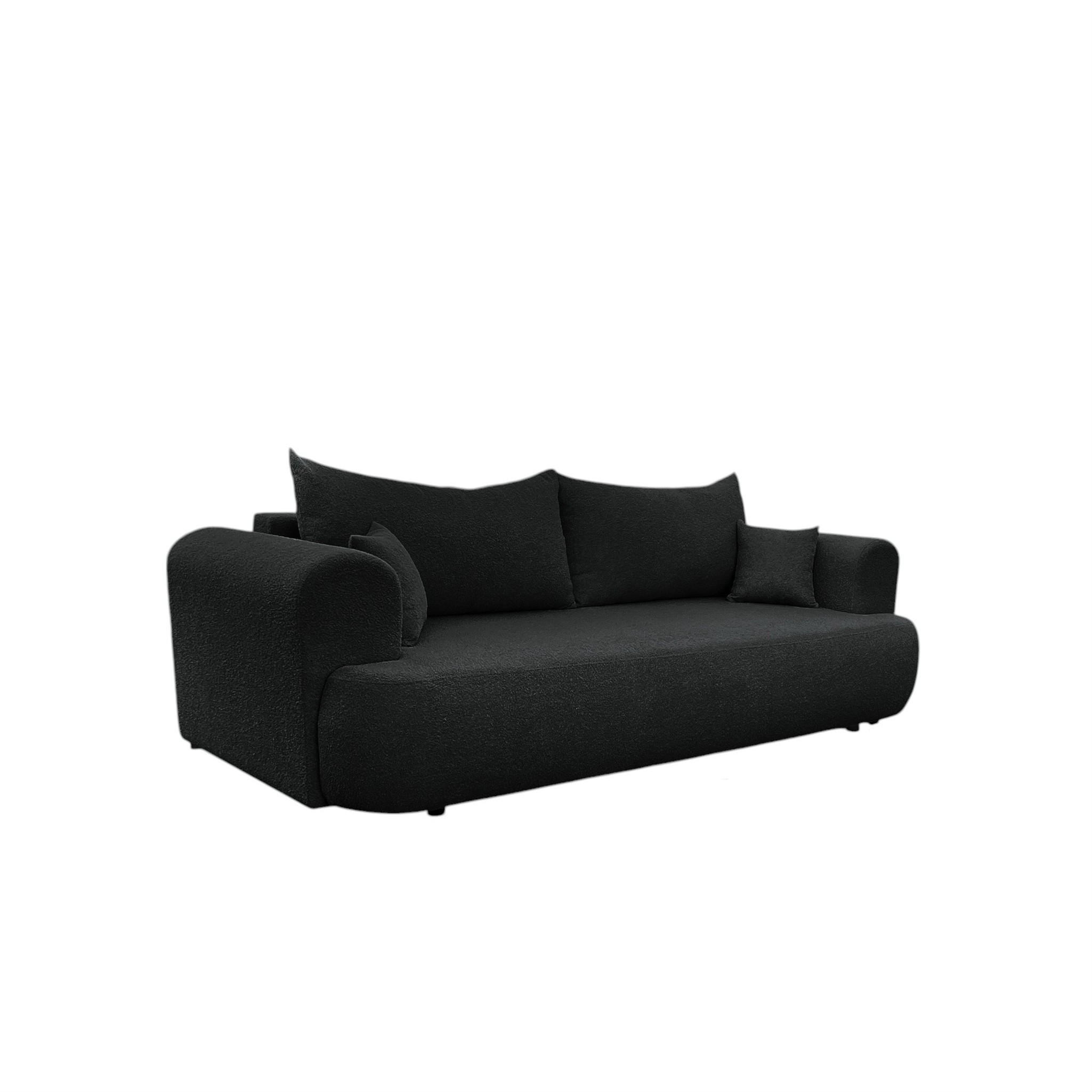 Fun Möbel Schlafsofa Schwarz 240x78x110 cm