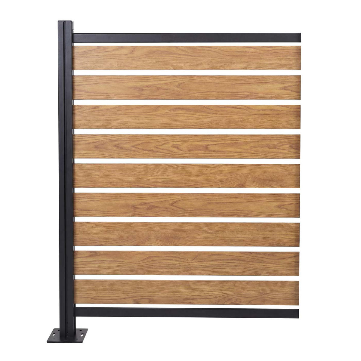 MÜLLTONNEN-ZAUN Alu 130x100x6cm Erweiterung Hellbraun - Hellbraun, Metall (100/130/6cm) - PROREGAL