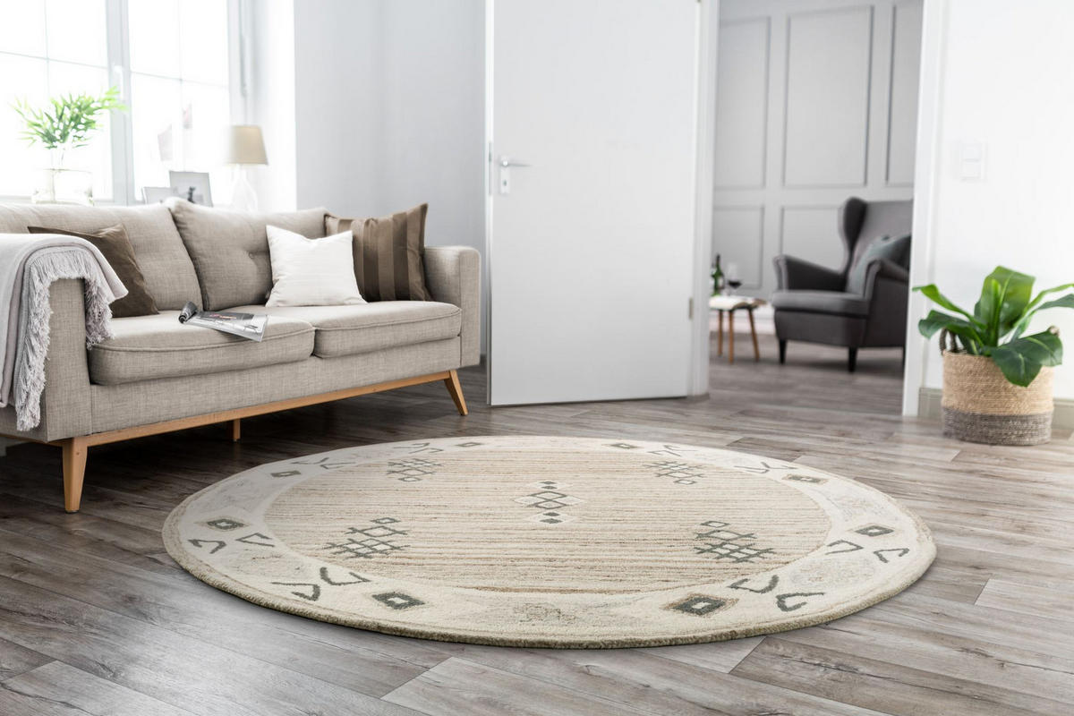 TUFTTEPPICH Royal Berber 240x240 cm - Beige, Textil (240/240cm) - THEKO