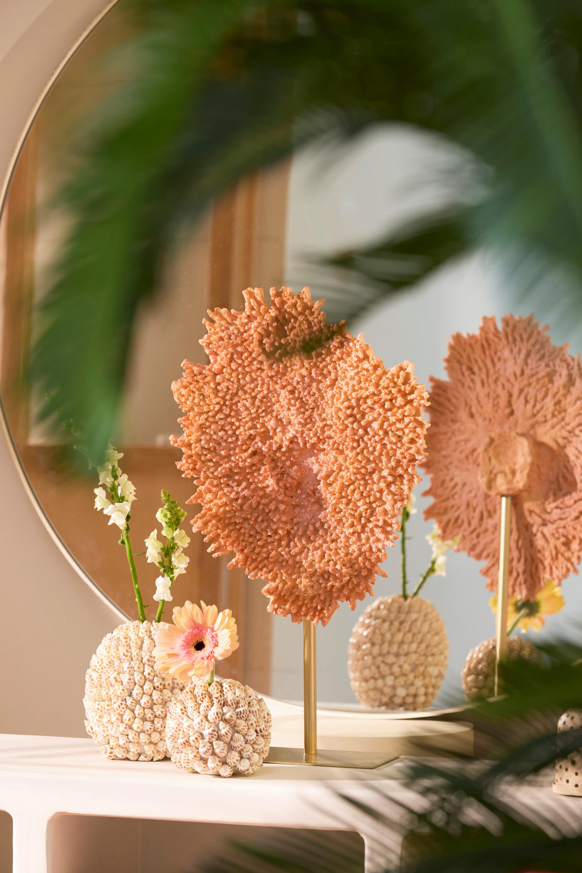 ORNAMENT Koralle Orange 37/31/61,5 cm - Orange, Kunststoff (31/61.5/37cm) - Light & Living