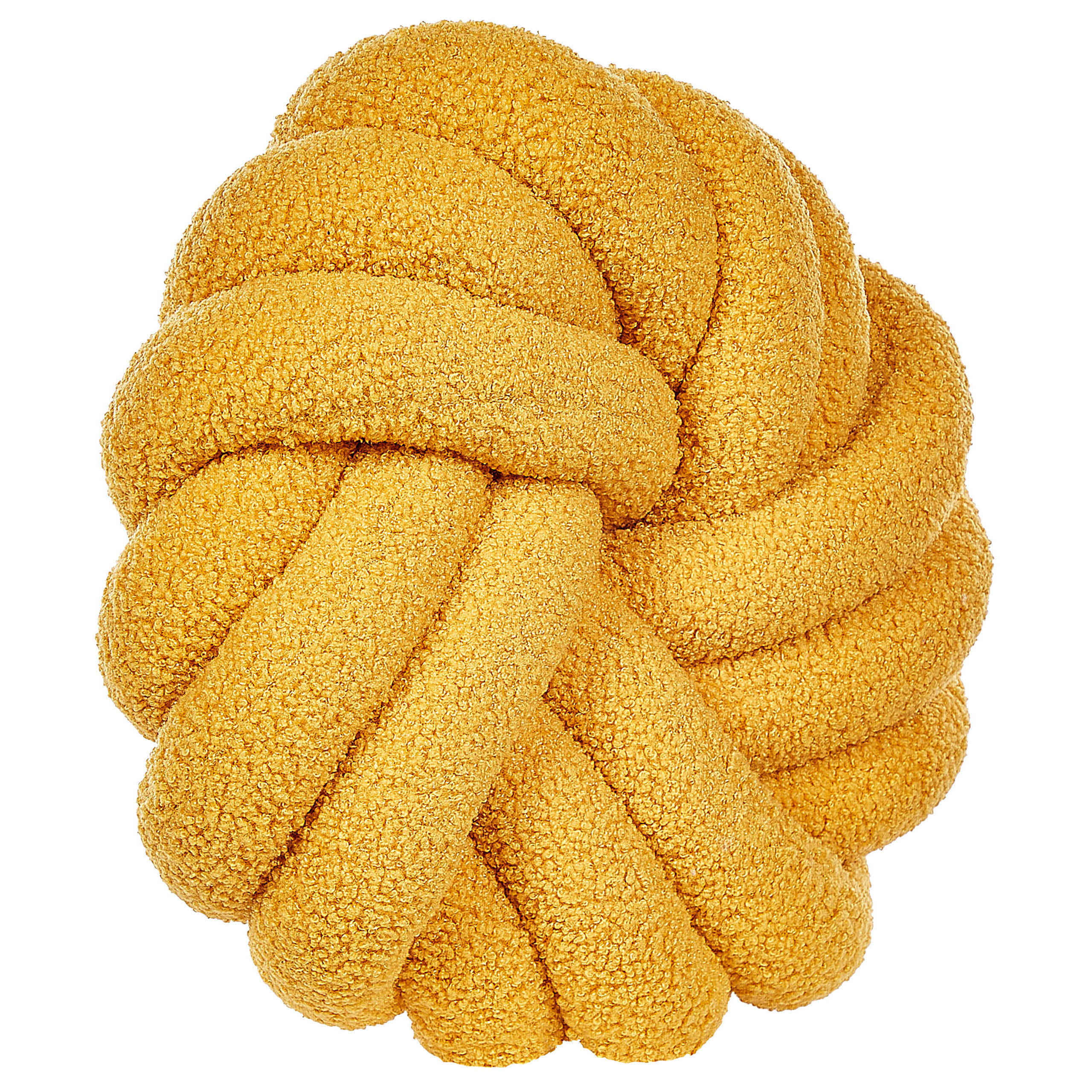 DEKOKISSEN Senfgelb 31/31 cm Akola - Dunkelgelb, Textil (31/31cm) - Beliani