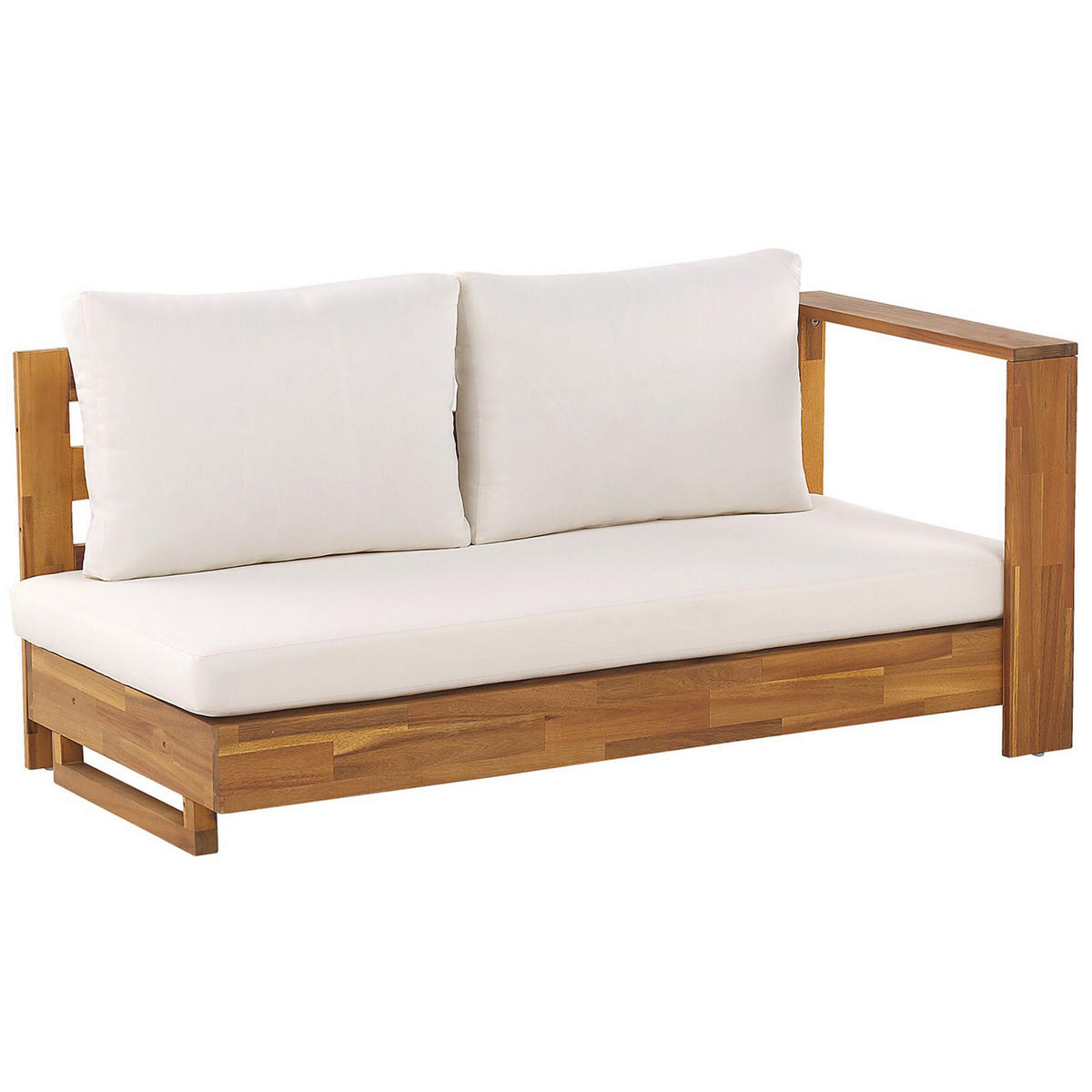 LOUNGE-SET 5-Sitzer hellbraun rechtsseitig Marettimo - Hellbraun, Holz - Beliani