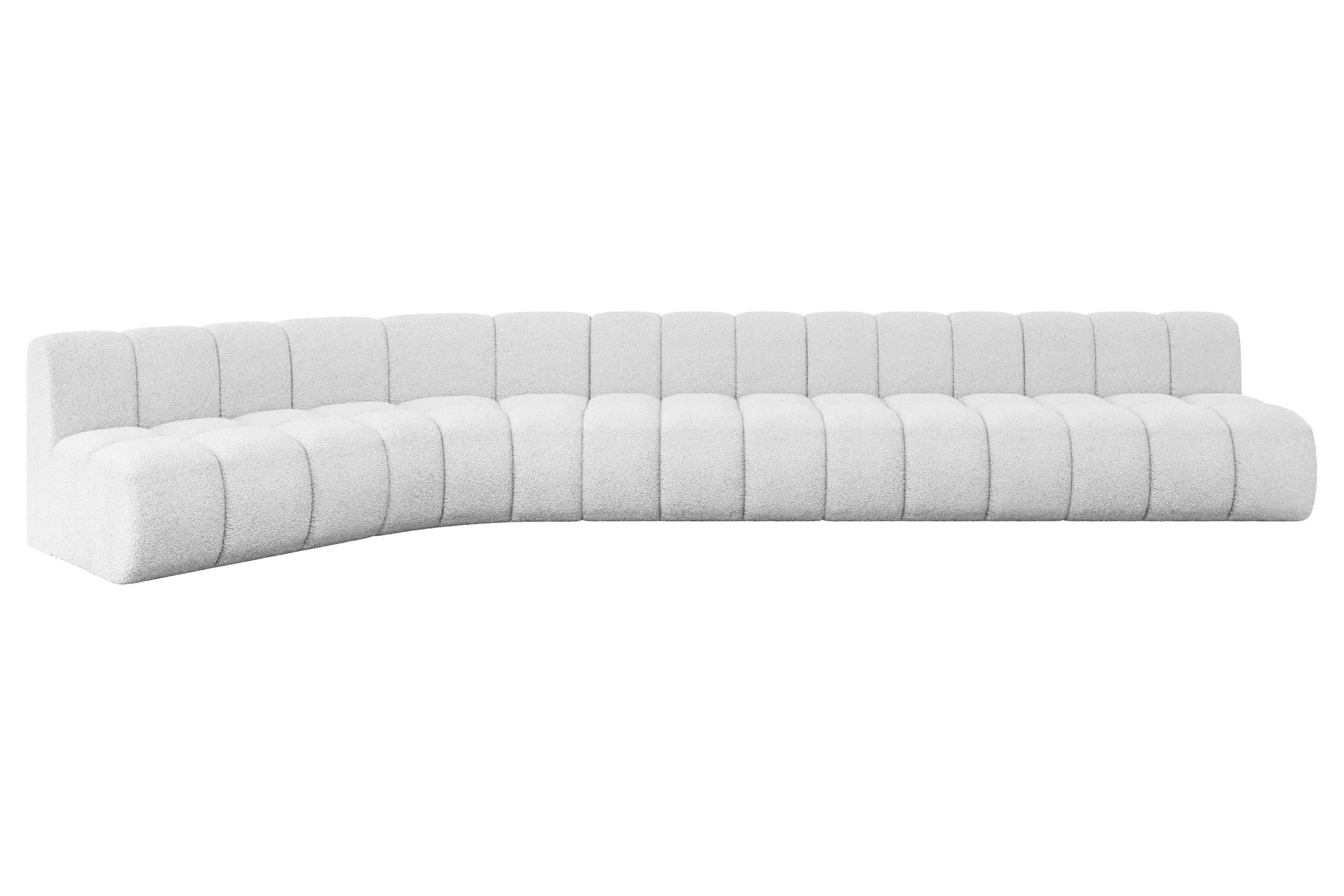 ECKSOFA modulares Sofa Montra-L3 - 472x174x70 cm Weiß - Weiß, Holzwerkstoff/Textil (472/174cm) - ALTDECOR