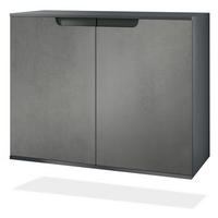 KOMMODE Sylt Beton Dunkel Optik - Dunkelgrau, Holzwerkstoff (92.5/73.5/35cm) - Vladon