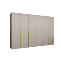 DREHTÜRENSCHRANK 202/300/52 6-türig - Kaschmir/Goldfarben, Holz (300/202/52cm) - Abiks Möbel