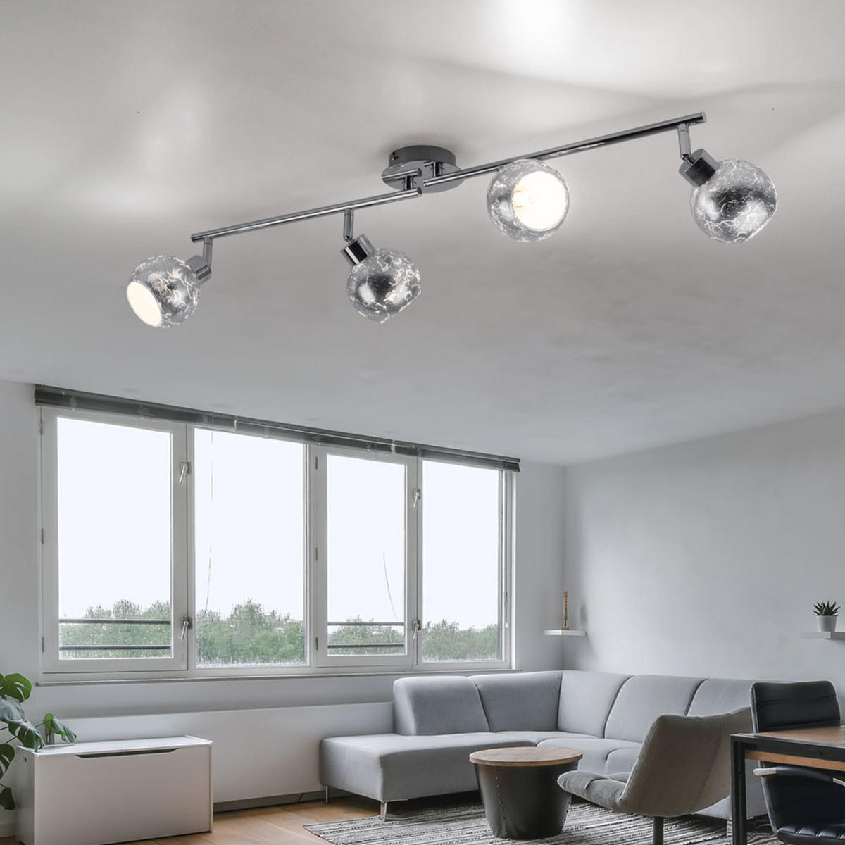 LED DECKENLEUCHTE FARA Silber Chrom - Silberfarben, Metall (83/11/19.7cm) - Wofi