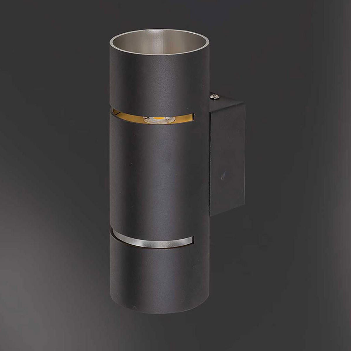 LED WANDLEUCHTE Schwarz Up Down - Schwarz, Metall (8/20/11.3cm) - Wofi