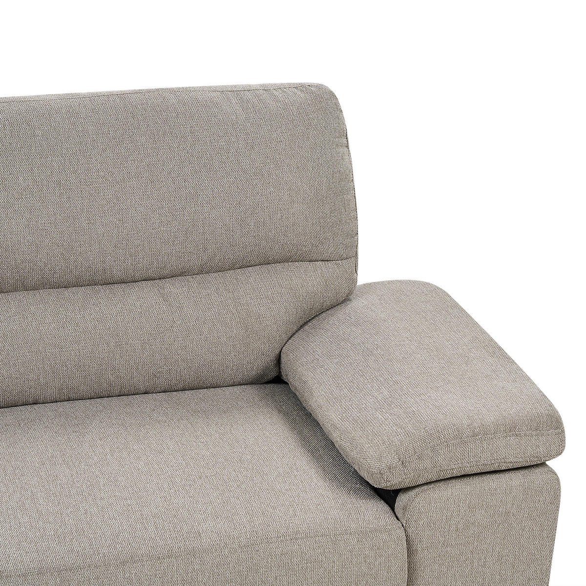 3-SITZER-SOFA hellbraun Vogar - Hellbraun, Textil (195/90/74cm) - Beliani