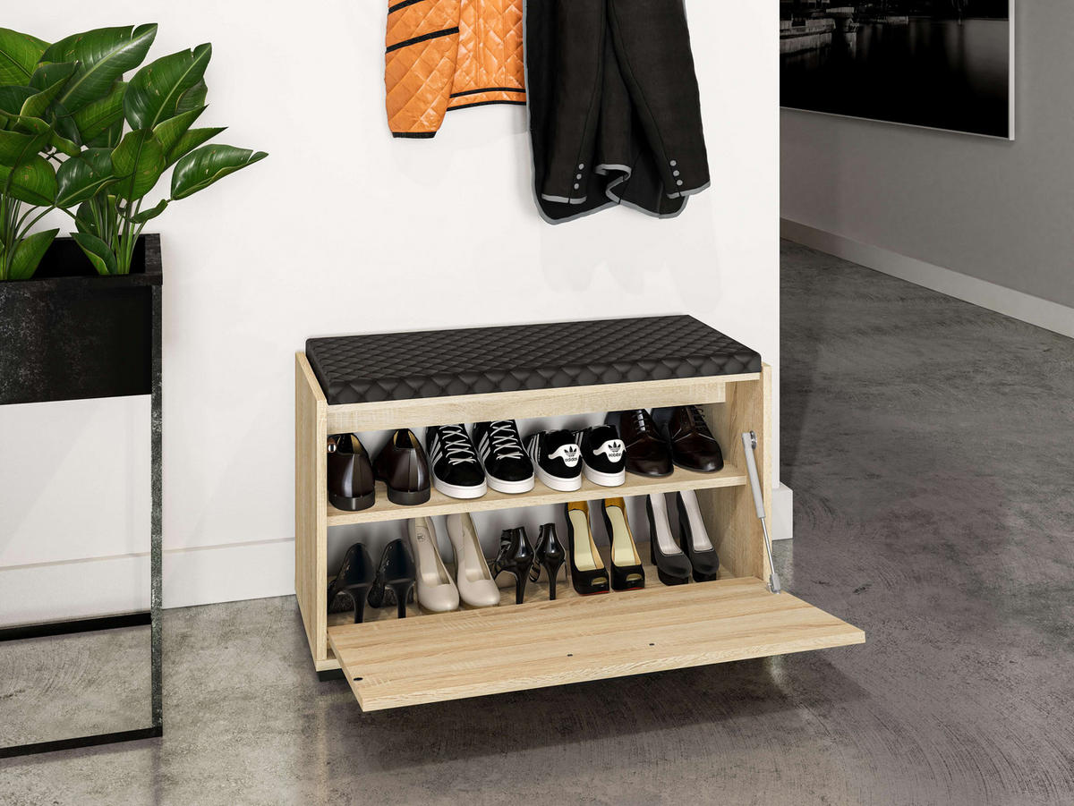 SCHUHSCHRANK – CARO 04 – 80 cm – Caro – Sonoma Eiche - Sonoma Eiche, Holzwerkstoff (80/48/34cm) - hi-markt