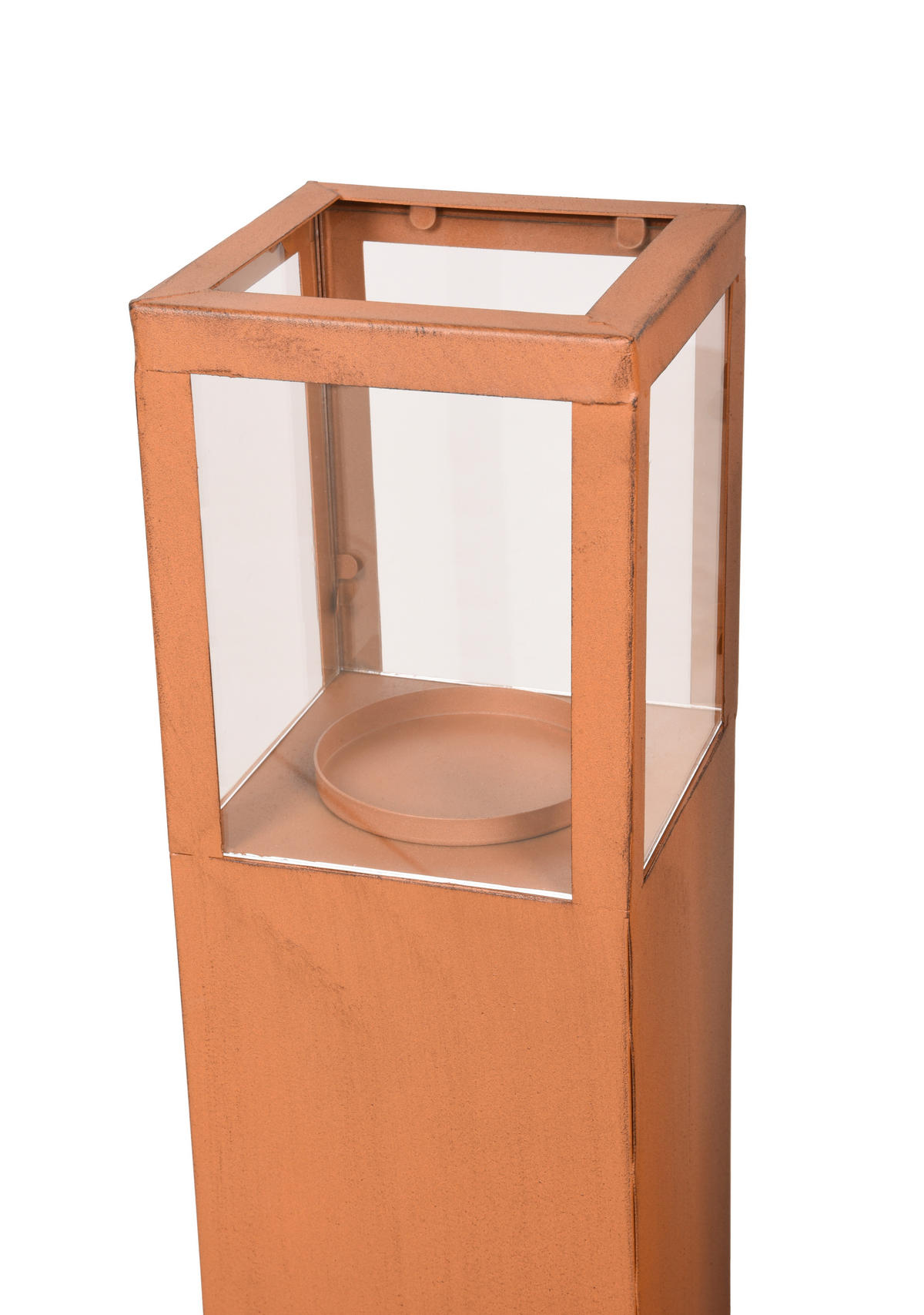 KERZENSTÄNDER Sofia 2er Set Metall Rostfarben 74x18x18cm - Rostfarben, Metall (18/74/18cm) - DELUKE