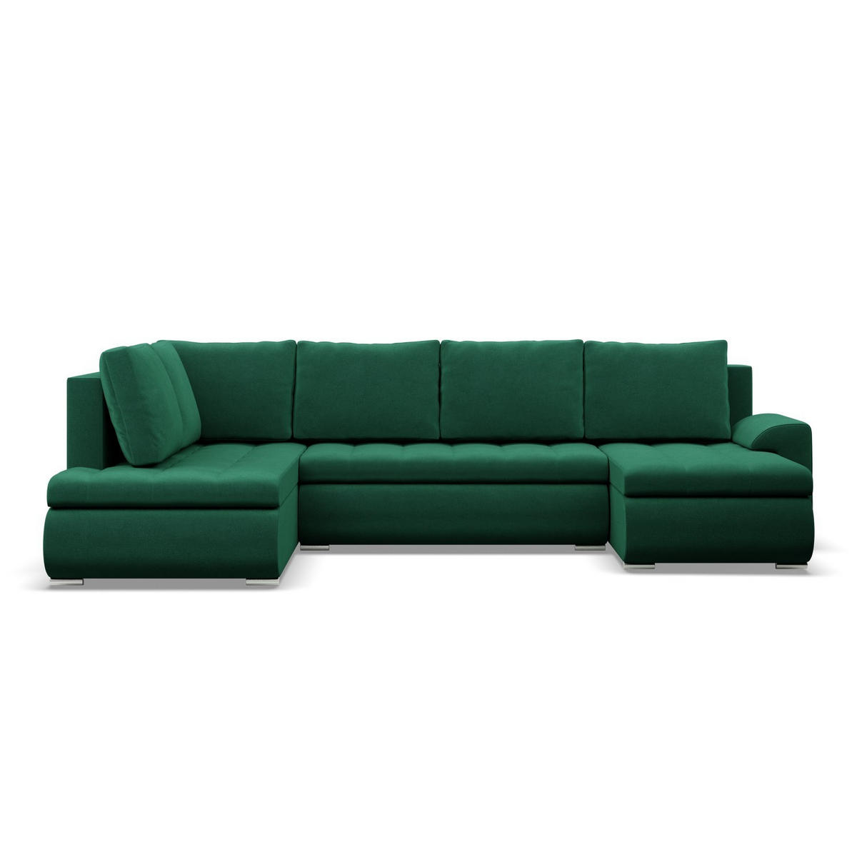 U-SOFA MIT SCHLAFFUNKTION FORESTA, Dunkelgrün - Dunkelgrün, Textil (300/89/200cm)