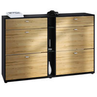 SCHUHSCHRANK Today Fronten in Eiche Natur - Eichefarben, Holzwerkstoff (155.5/95/28cm) - Vladon