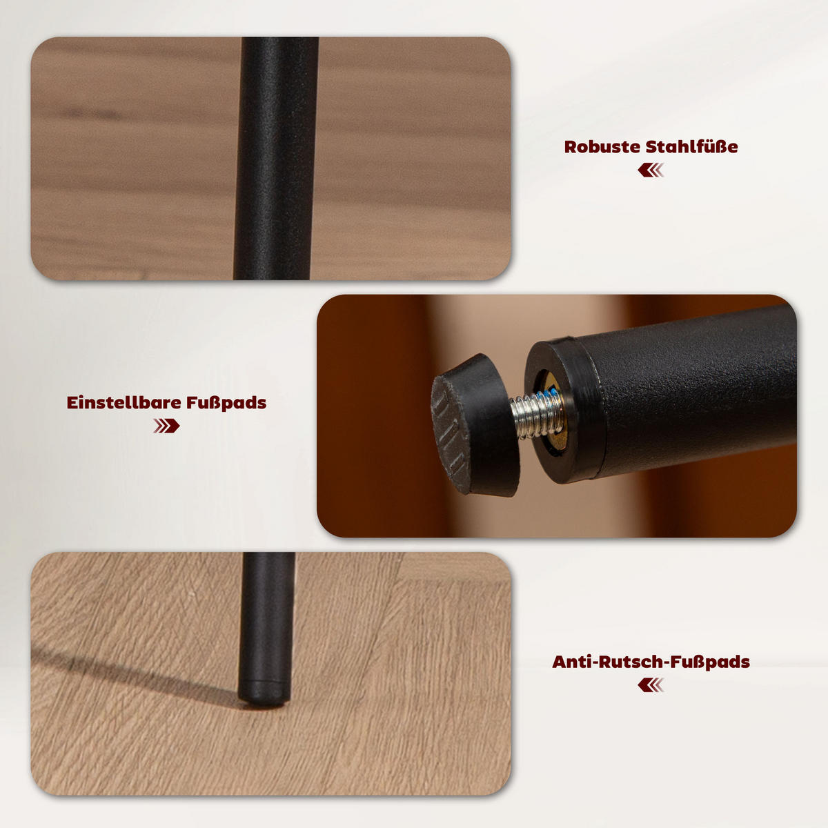 ESSZIMMERSTUHL mit Armlehne Rückenlehne gepolsterte Sitzfäche Grau - Schwarz/Grau, Textil/Metall (57/85.5/62.5cm) - HOMCOM