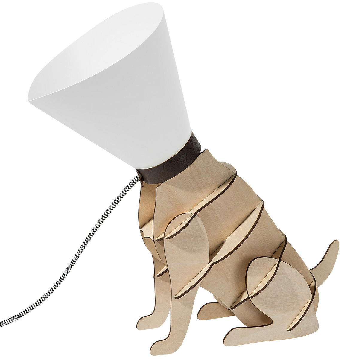 TISCHLAMPE Isna 21/17/38 cm - Weiß, Holzwerkstoff (21/17/38cm) - Beliani
