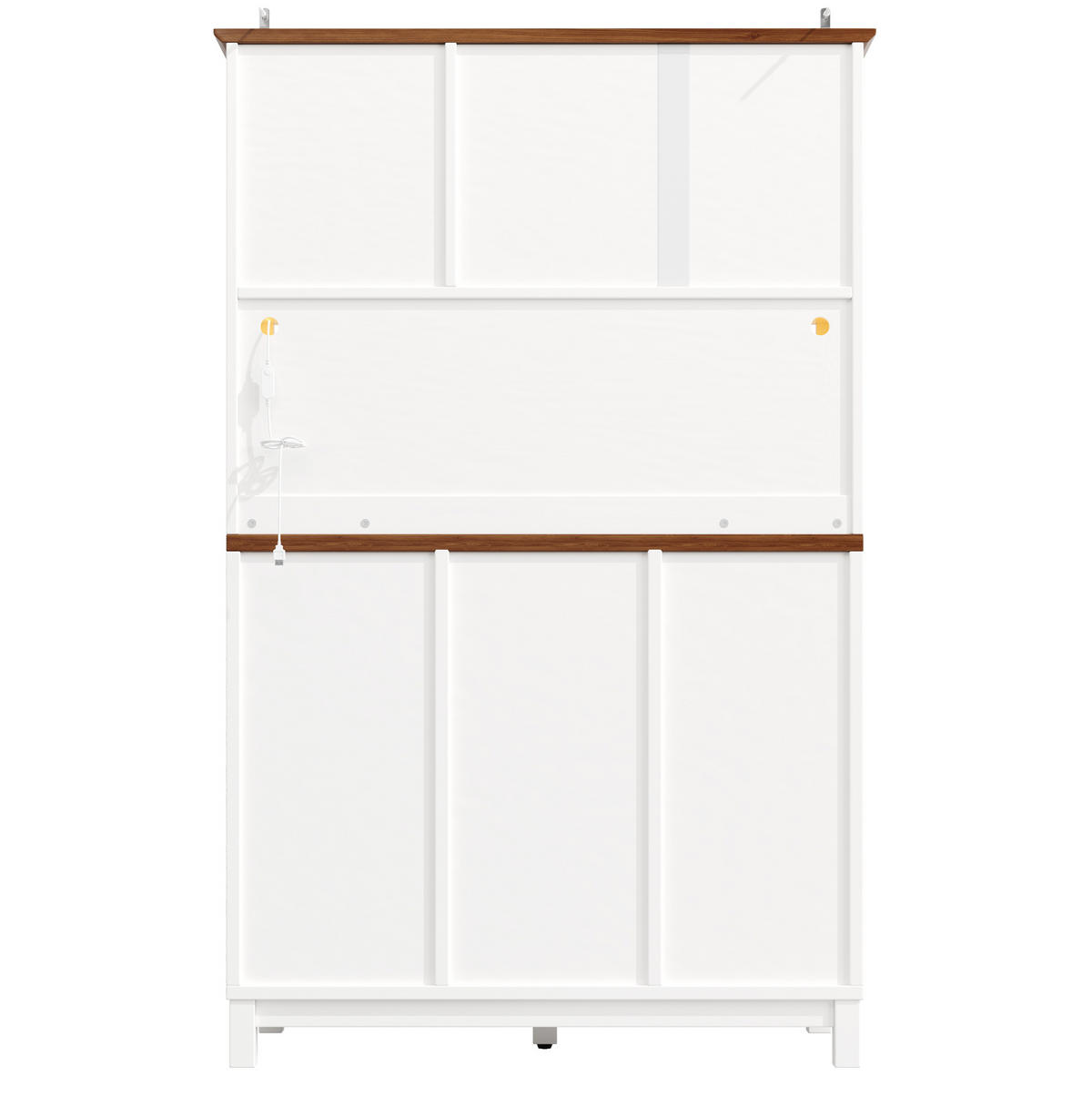 BUFFET 104/40/180 cm in Weiß mit LED-Beleuchtung und Schiebetür - Weiß, Glas (104/180/40cm) - Flora Grace