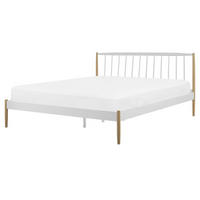 METALLBETT 160/200cm Weiß Maurs - Weiß, Metall (160/200cm) - Beliani