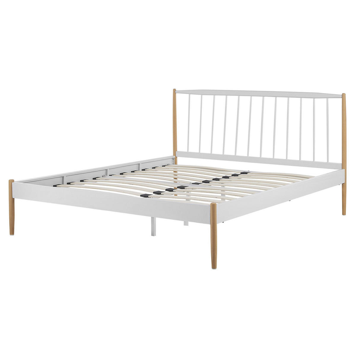 METALLBETT 160/200 cm Weiß Maurs - Weiß, Metall (160/200cm) - Beliani