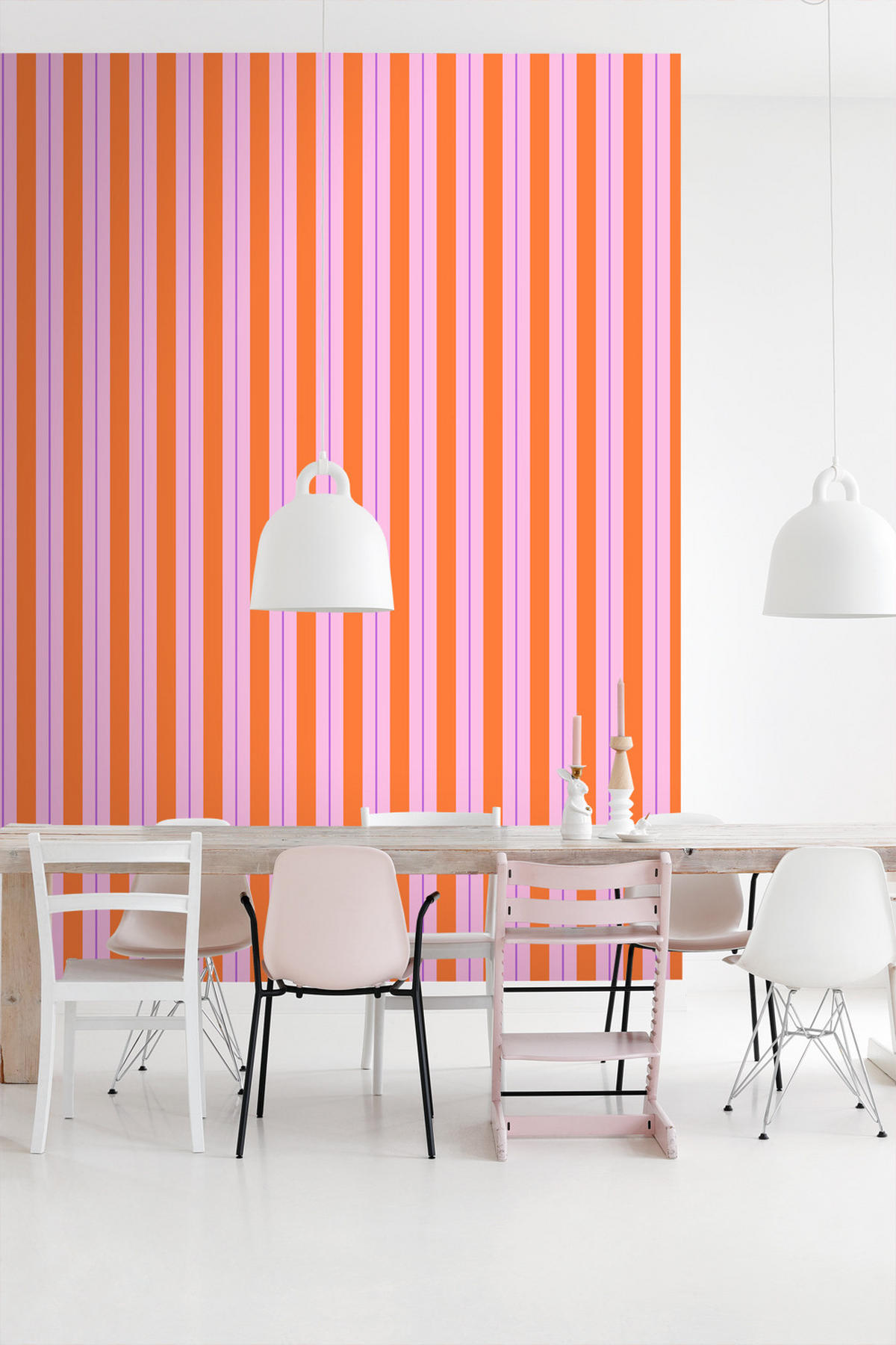 TAPETE Streifen 50 x 900 cm - Orange, Papier (50/900cm) - ESTAhome