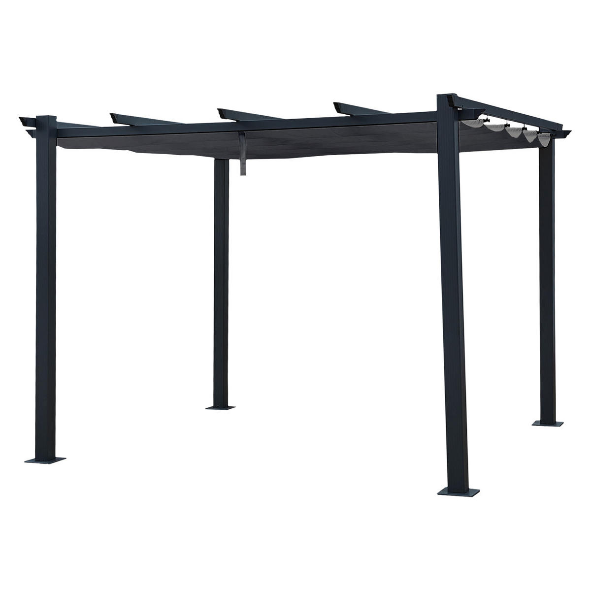 PERGOLA Cassis Grau 300/300 cm - Grau, Textil (298.5/221.5/305cm) - Happy Garden